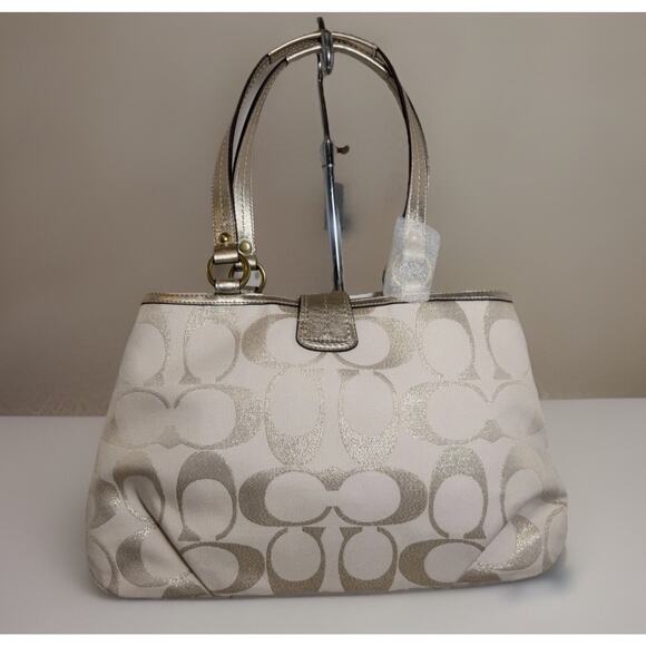 NWT Coach F20583 Soho Signature Metallic Carryall B4 Gold Tote Y2K Style - Picture 5 of 16